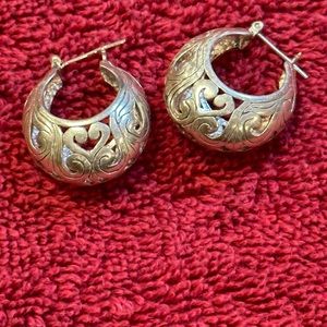 Sterling silver creole earrings